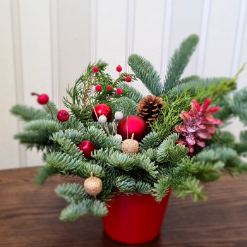 Композиция интерьерная новогодняя (средняя)